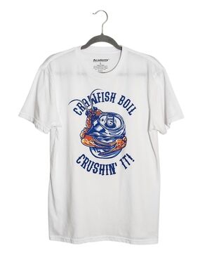 Academy Sports Mens White Crawfish Boil Graphic Tee Size Large